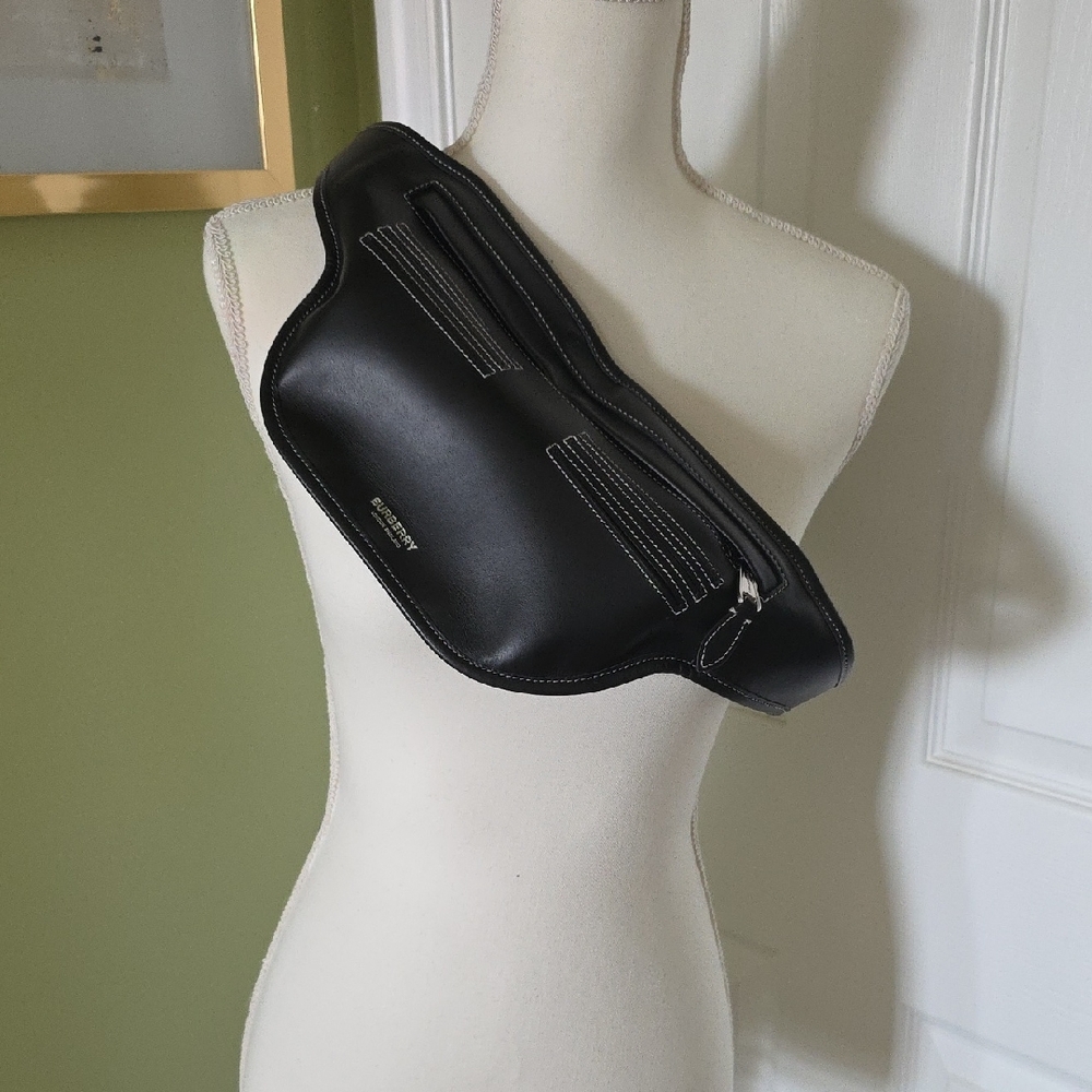 Burberry Smooth Calfskin Brummell Bum Bag Black